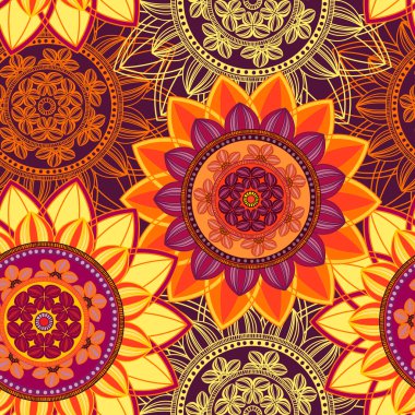 Mandala süsleme seamless modeli