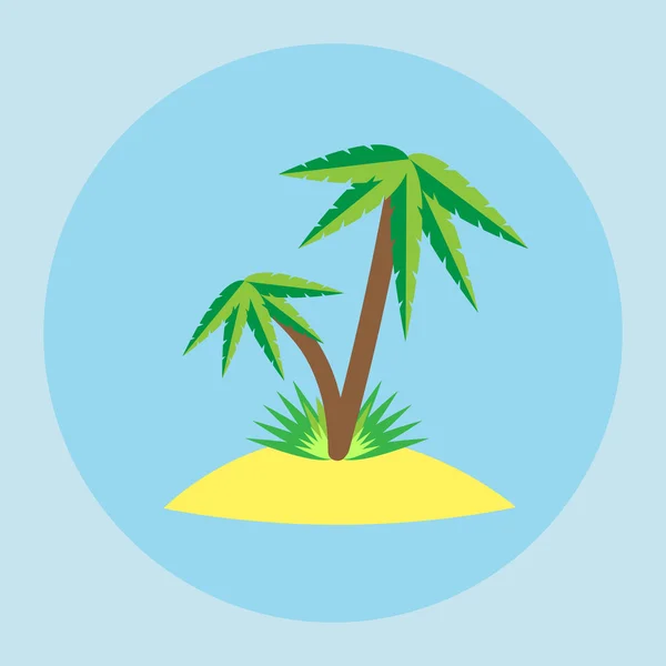 Platte palm pictogram — Stockvector