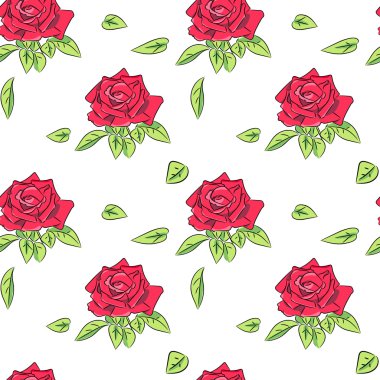 Dikişsiz gül deseni.