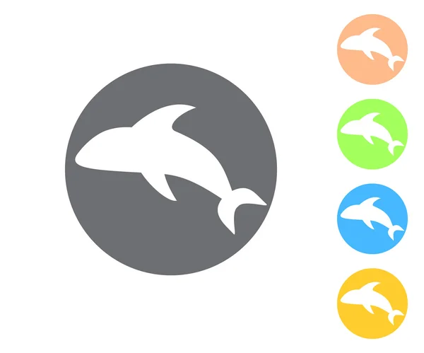 Ícone de golfinho — Vetor de Stock