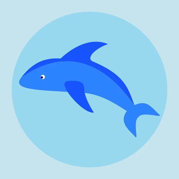 Icône dauphin — Image vectorielle