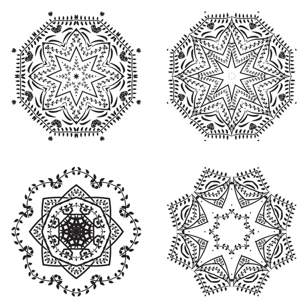 Геометрический круговой орнамент — стоковый вектор