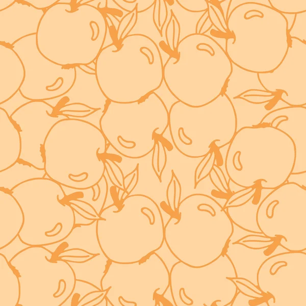 Безшовний візерунок з яблуками — стоковий вектор