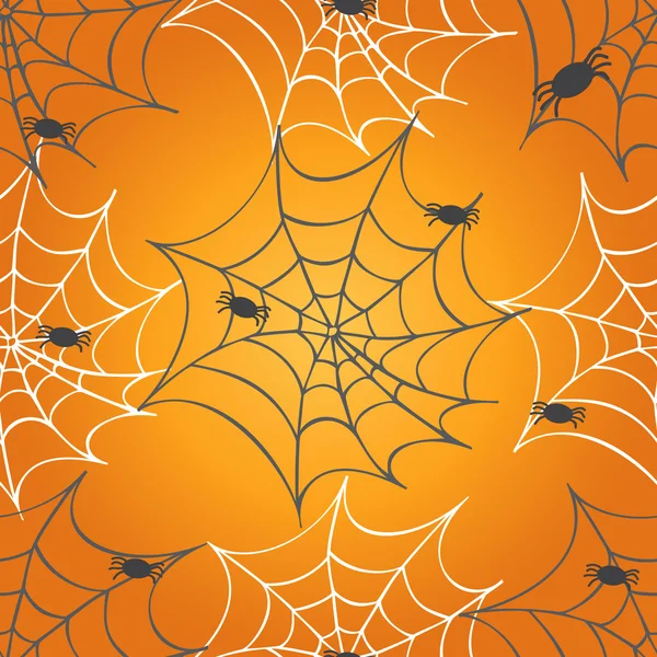 Spindelnät seamless mönster — Stock vektor