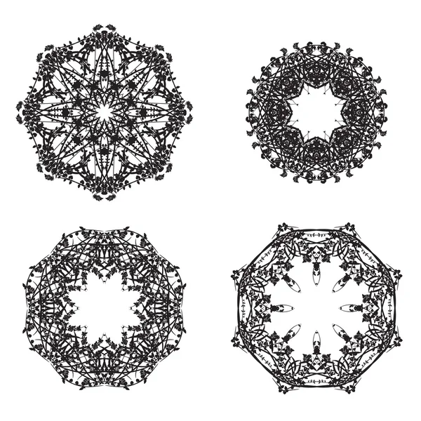 Zestaw geometryczny okólnik ornament — Wektor stockowy