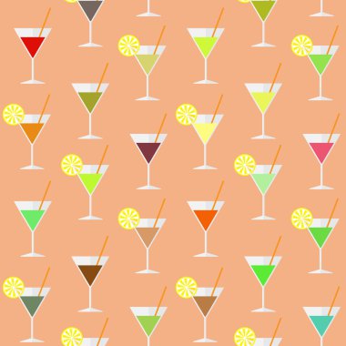 Kokteyl Dikişsiz desen arka plan