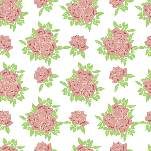 Roses seamless pattern — Stock Vector