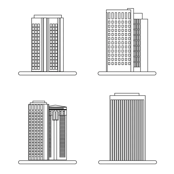 都市高層ビルのアイコン — ストックベクタ