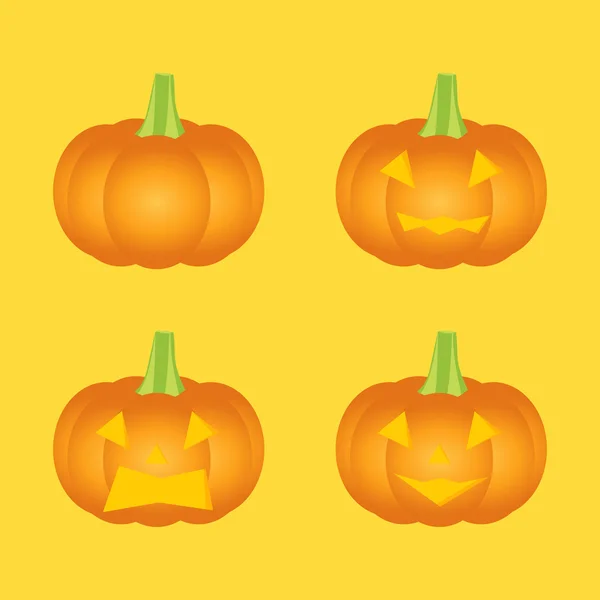 Conjunto de calabaza de halloween — Vector de stock