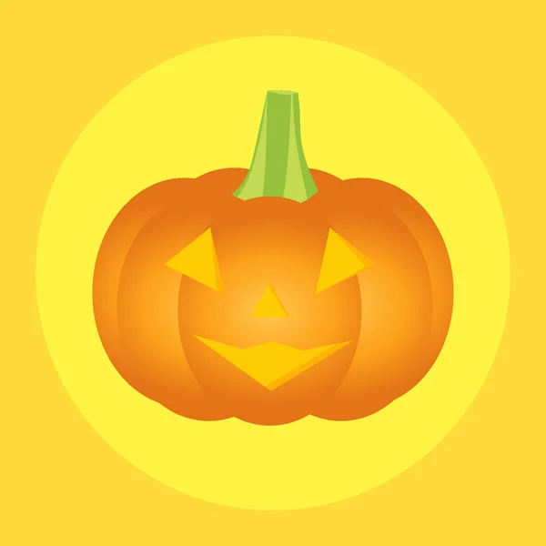 Икона тыквы на Хэллоуин — стоковый вектор