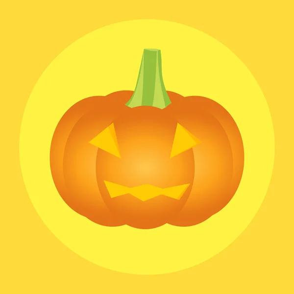 Halloween pumpa ikonen — Stock vektor