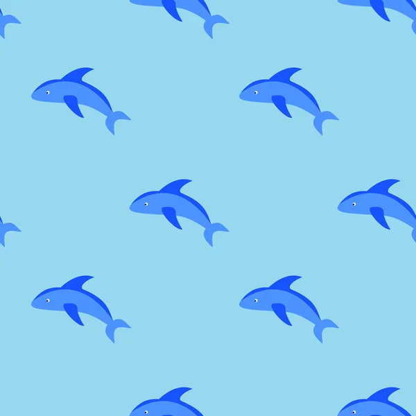 Patrón sin costura de delfines — Archivo Imágenes Vectoriales