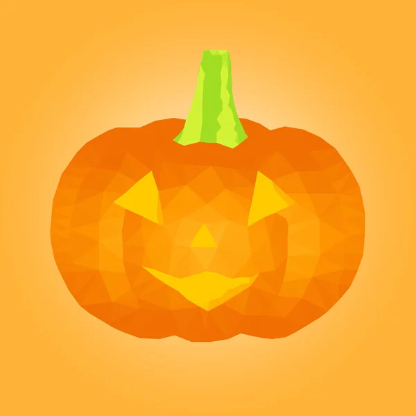 Citrouille d'Halloween polygonale — Image vectorielle