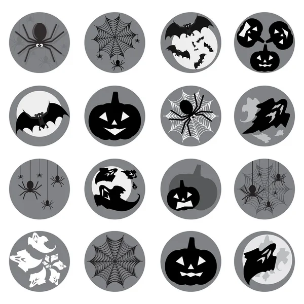 Ensemble icône Halloween — Image vectorielle