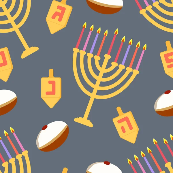 Padrão sem costura hanukkah —  Vetores de Stock