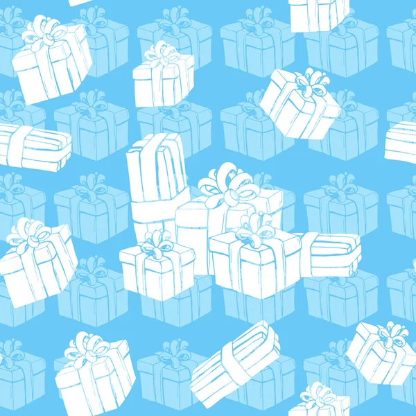 Gift boxes seamless pattern — Stock Vector