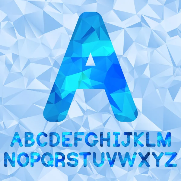 Vecteur d'alphabet polygonal — Image vectorielle