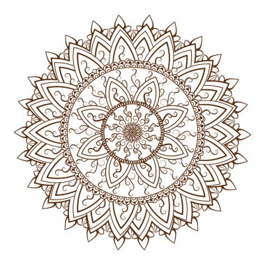 Yuvarlak çiçek süsleme desen