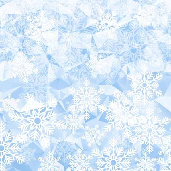 Snowflakes polygonal background — Stock Vector