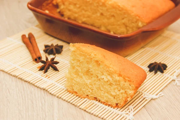 Oranje spons cake — Stockfoto