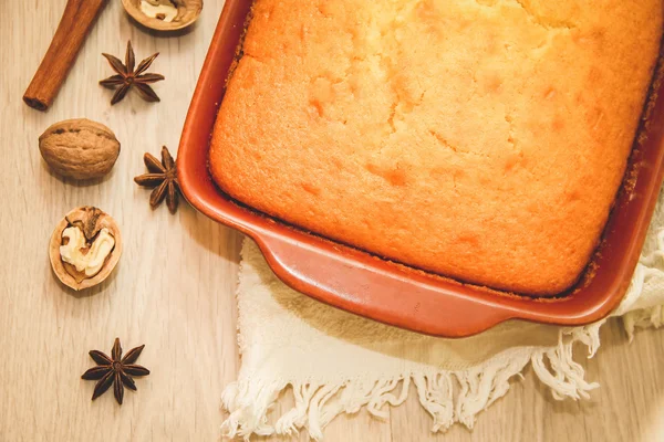 Oranje spons cake — Stockfoto