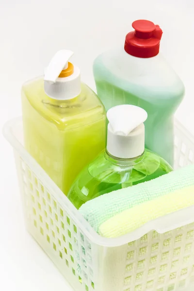 Produtos de limpeza e detergentes . — Fotografia de Stock