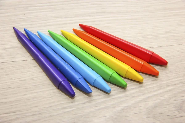 Crayones de cera coloreados — Foto de Stock