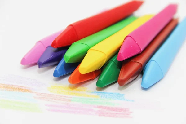 Colored wax crayons — Stock Photo, Image