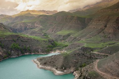 manzara güzel dağ yeşil göl