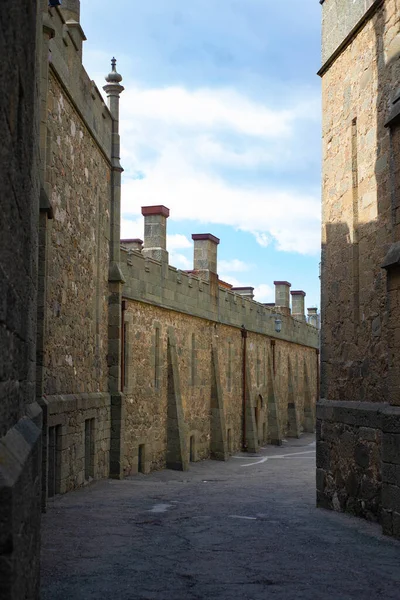 medieval castle with ancient streets in Crimea