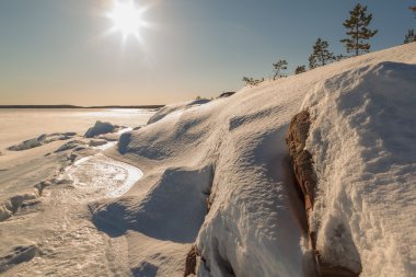 Barents Denizi Sahili kar.