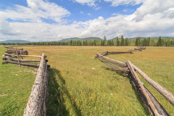 Fence in the field. — Stock Photo, Image