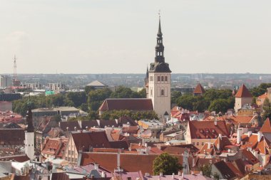 Tallinn. Bir tarz kilise Oliviste eski bir şehirden üzerinde