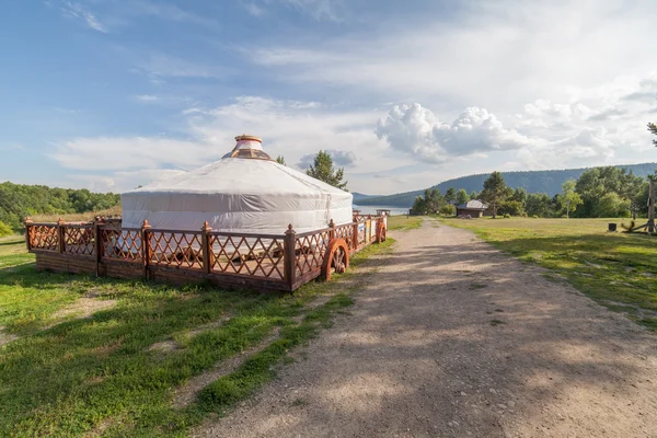 The Buryat yurta. A museum of architecture of Taltsy. — Stok fotoğraf