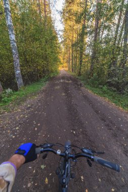 Ahşap yolda bir bisiklet