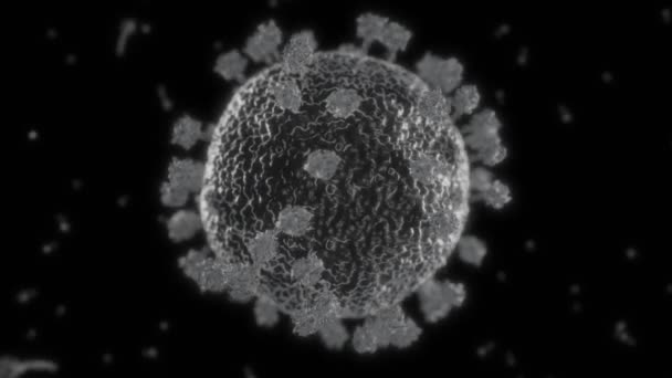 Virus Coronavirus Microscopic Covid Cell Ncov Infection Corona Macro — Stock Video