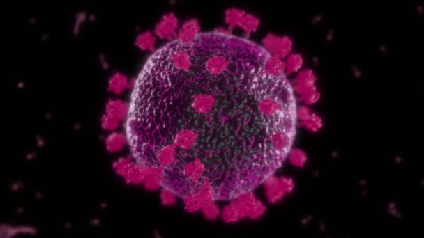 Ιός Coronavirus Μικροσκοπικό Covid Κυτταρική Λοίμωξη Ncov Corona Macro — Αρχείο Βίντεο