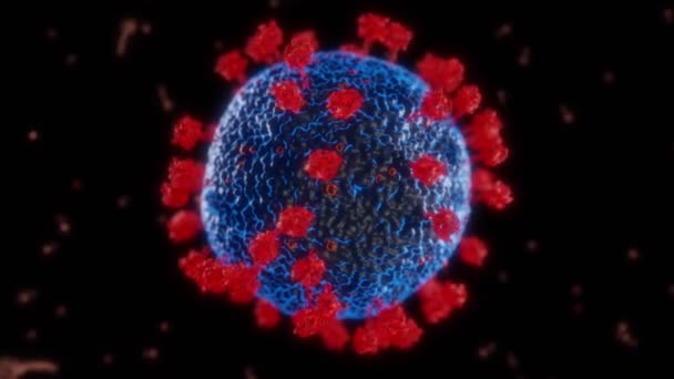 Virus Coronavirus Microscopique Covide Cellules Ncov Infection Corona Macro — Video