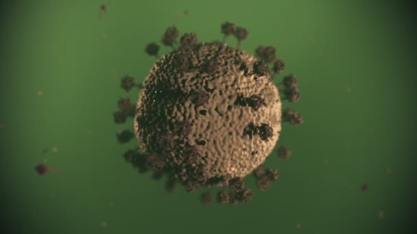 Virüs Koronavirüs Mikroskobik Covid Hücre Ncov Enfeksiyonu Corona Makro — Stok video
