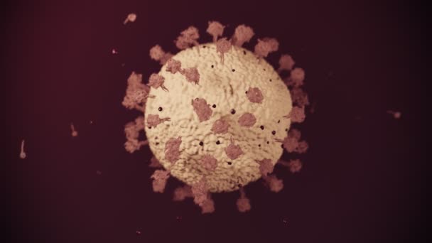 Virus Coronavirus Microscópico Covid Células Ncov Infección Corona Macro — Vídeo de stock