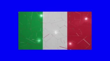 İtalya 'nın çöküş bayrağı eu Italia 4k