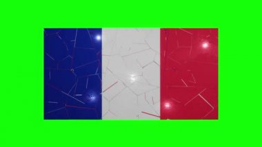 Fransa 'nın bayrağı düştü Avro Avrupası 4k