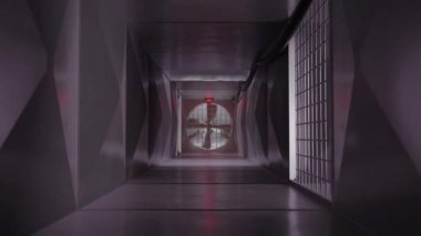 Havalandırma kanalının içinde havalandırma bacası havalandırma sistemi aksiyon filmi çıkışı 4k
