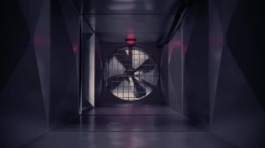 Havalandırma kanalının içinde havalandırma bacası havalandırma sistemi aksiyon filmi çıkışı 4k