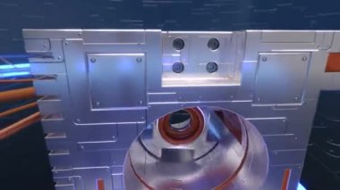 Yüksek teknoloji ürünü bilim kurgu kabloları elektrik jeneratörü girişi 4K