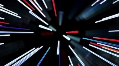 Neon lambaları arka planda yanıp sönen ışık 4K 'yı açıyor.