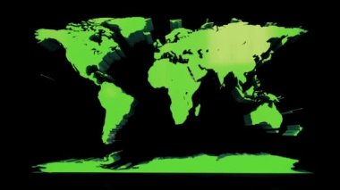 Dünya haritası patlaması dalgalanma küresel savaş kıyameti 4k