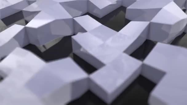 Pixel Blokkeert Achtergrond Spel Scherm Plastic Digitaal Display Voxel — Stockvideo