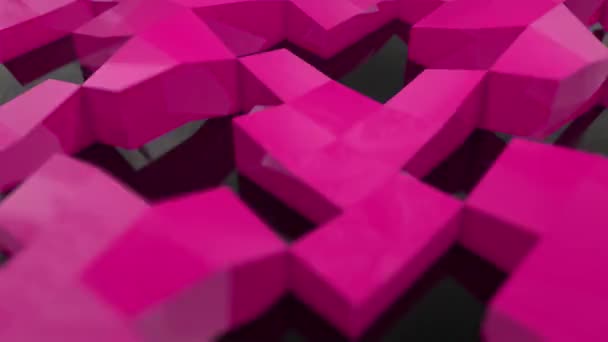 Pixel Bloky Pozadí Herní Obrazovka Plastový Digitální Displej Voxel — Stock video