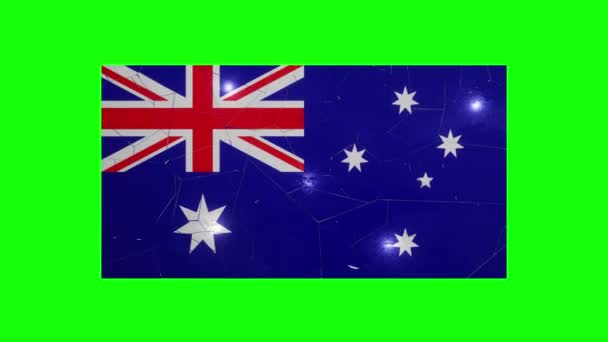 Australien Australiska Kollaps Flagga Land Dollar Aus Aussie Ozzie — Stockvideo